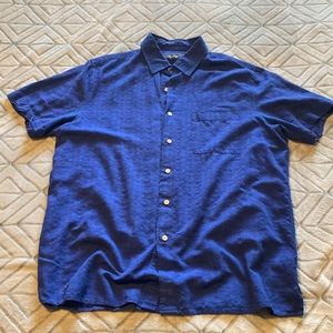 Blue short sleeve button up